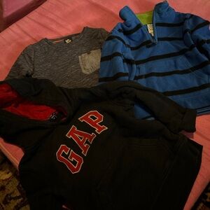 GAP Kids Black Hoodie with Red and White Logo
